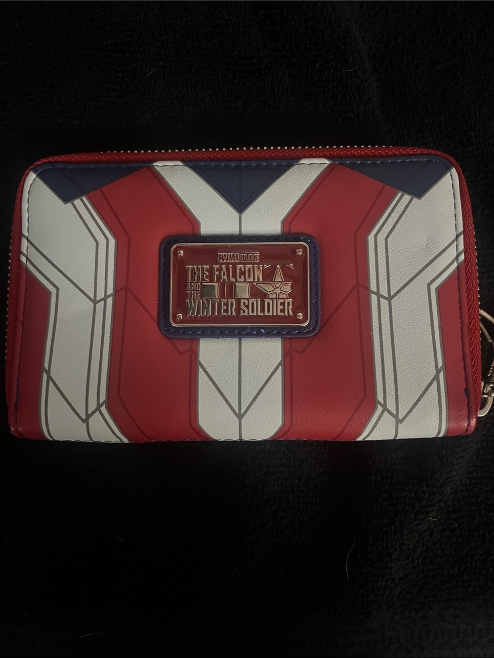 Loungefly The Falcon and The Winter Soldier Red White Blue Zip Wallet